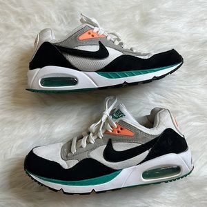 Women's Nike Air Max White Teal Black and Coral EUC Size 9